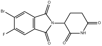 1H-Isoindole-1,3(2H)-dione, 5-bromo-2-(2,6-dioxo-3-piperidinyl)-6-fluoro- Structure