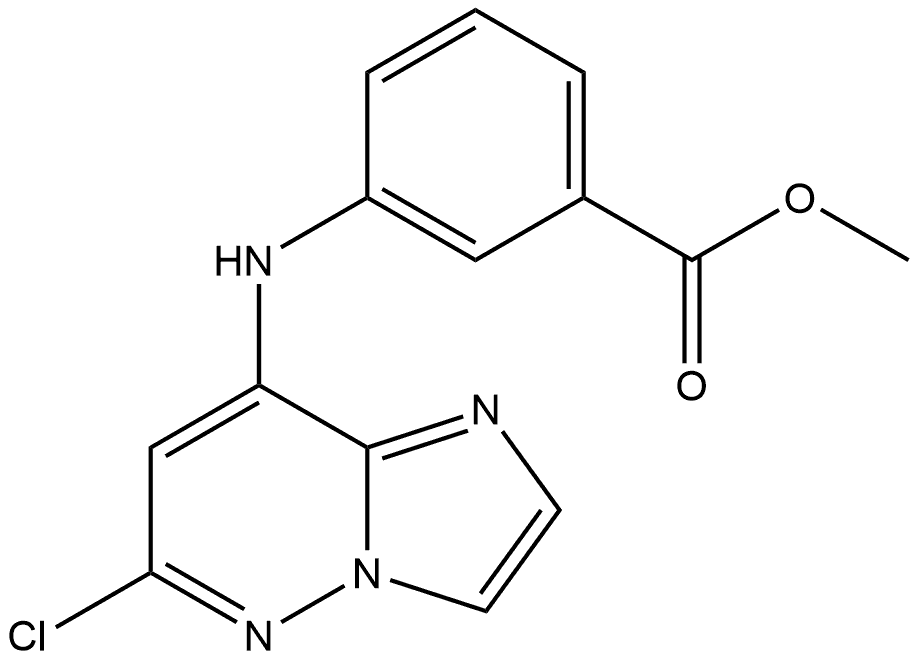 3-(6-Chloro-imidazo[1,2-b]pyridazin-8-ylamino)-benzoic acid methyl ester Structure