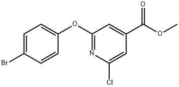 4-Pyridinecarboxylic acid, 2-(4-bromophenoxy)-6-chloro-, methyl ester Structure