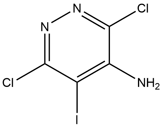 3,6-Dichloro-5-iodo-pyridazin-4-ylamine Structure