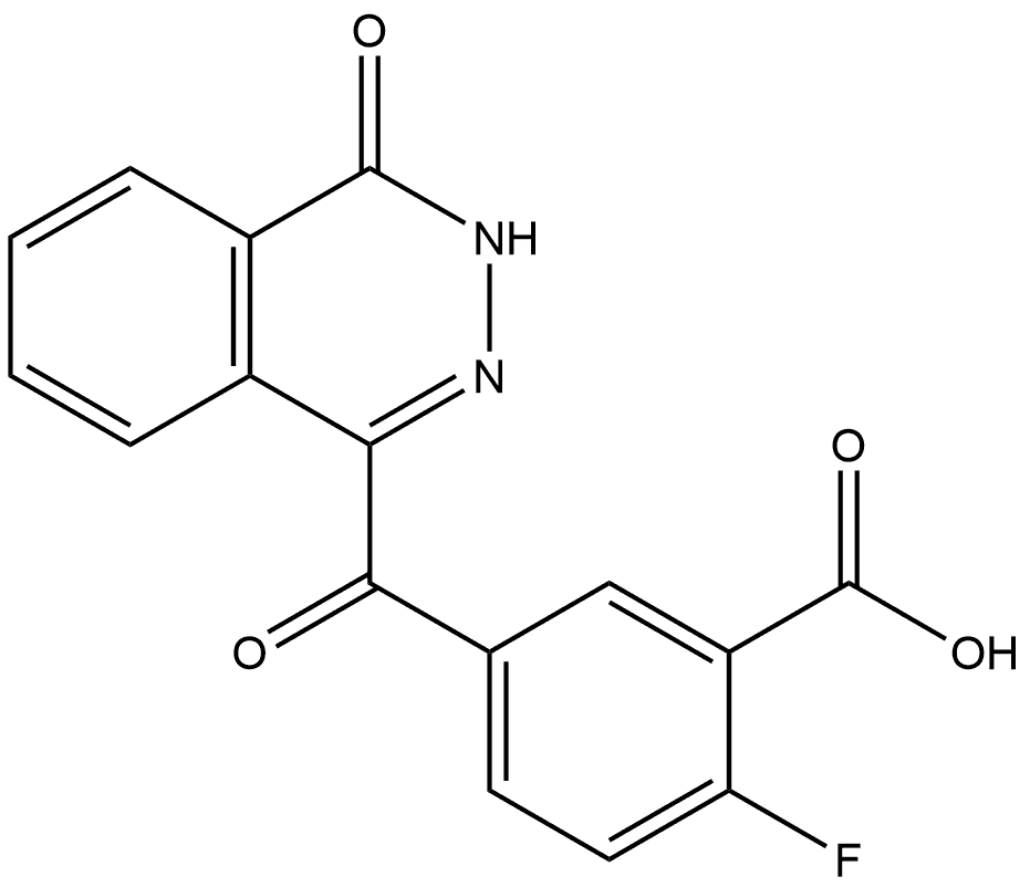 2-Fluoro-5-(4-hydroxy-phthalazine-1-carbonyl)-benzoic acid Structure