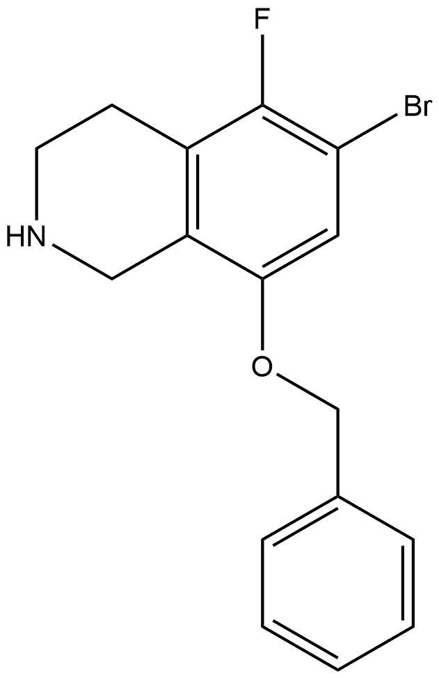 8-Benzyloxy-6-bromo-5-fluoro-1,2,3,4-tetrahydro-isoquinoline Structure