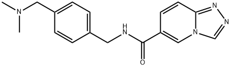1,2,4-Triazolo[4,3-a]pyridine-6-carboxamide, N-[[4-[(dimethylamino)methyl]phenyl]methyl]- Structure