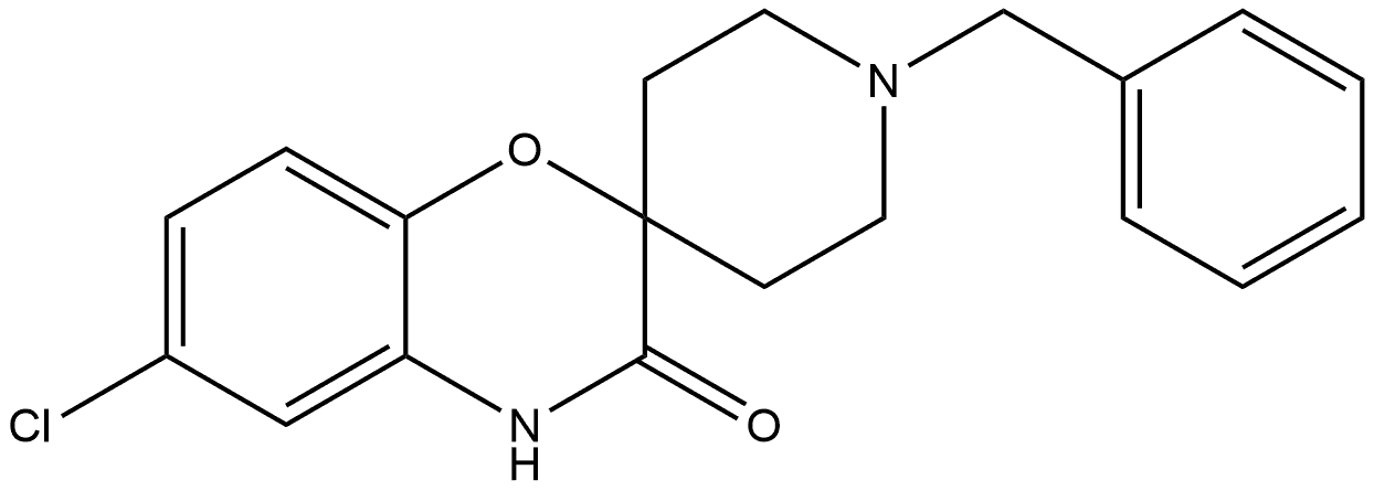 6-chloro-1'-(phenylmethyl)-spiro[2H-1,4-benzoxazine-2,4'-piperidin]-3(4H)-one Structure