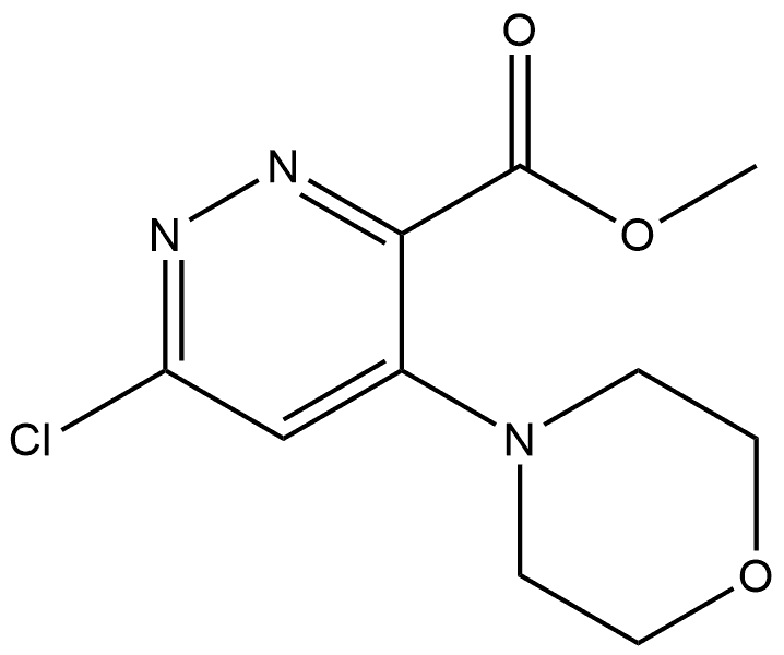 6-Chloro-4-morpholin-4-yl-pyridazine-3-carboxylic acid methyl ester Structure