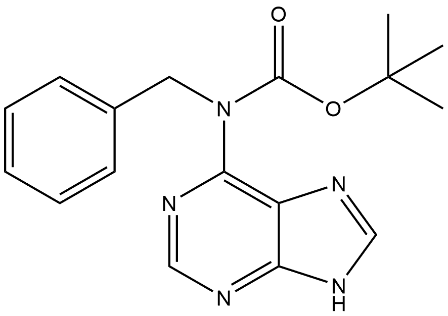 Benzyl-(9H-purin-6-yl)-carbamic acid tert-butyl ester Structure