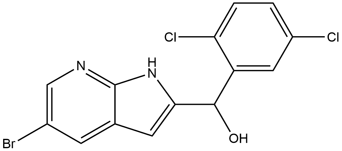 (5-Bromo-1H-pyrrolo[2,3-b]pyridin-2-yl)-(2,5-dichloro-phenyl)-methanol Structure