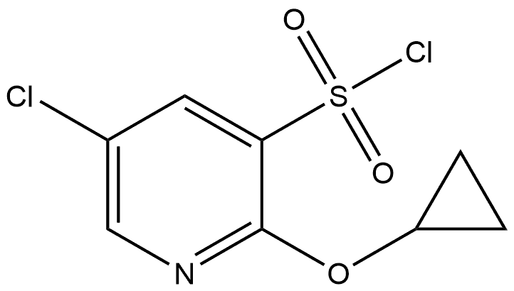 5-chloro-2-cyclopropoxypyridine-3-sulfonyl chloride Structure