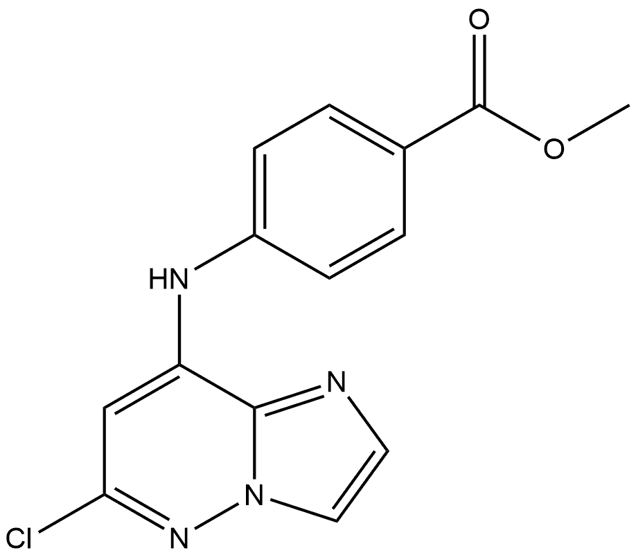 4-(6-Chloro-imidazo[1,2-b]pyridazin-8-ylamino)-benzoic acid methyl ester Structure