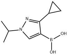 B-[3-Cyclopropyl-1-(1-methylethyl)-1H-pyrazol-4-yl]boronic acid 구조식 이미지