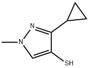 3-Cyclopropyl-1-methyl-1H-pyrazole-4-thiol 구조식 이미지