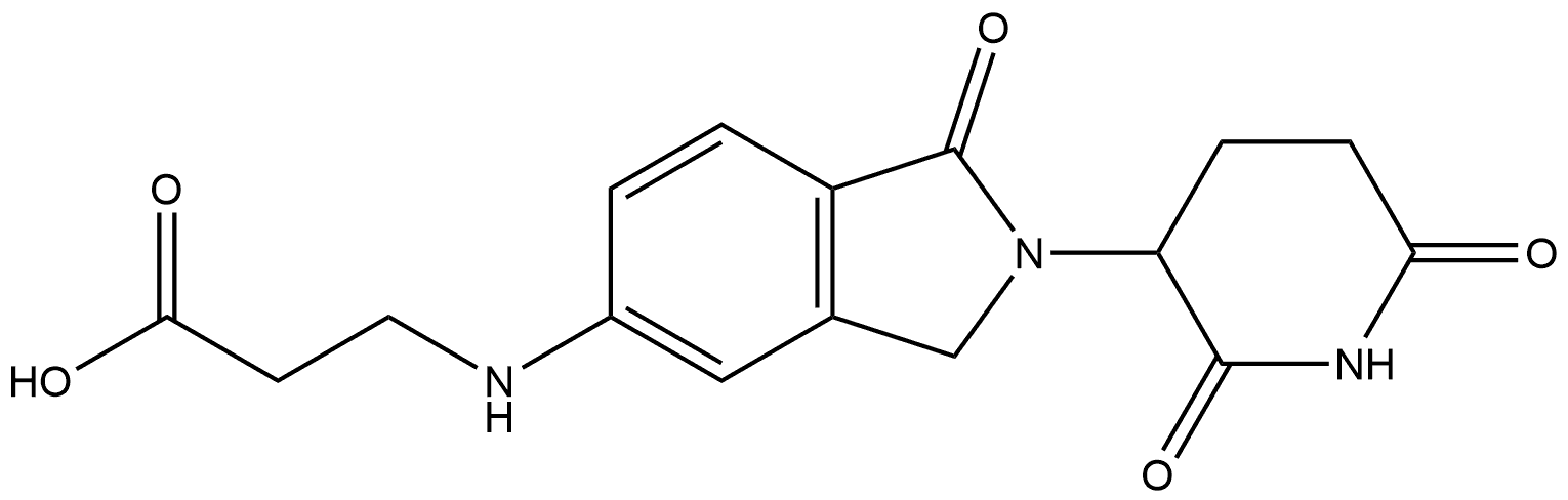 N-[2-(2,6-Dioxo-3-piperidinyl)-2,3-dihydro-1-oxo-1H-isoindol-5-yl]-β-alanine Structure