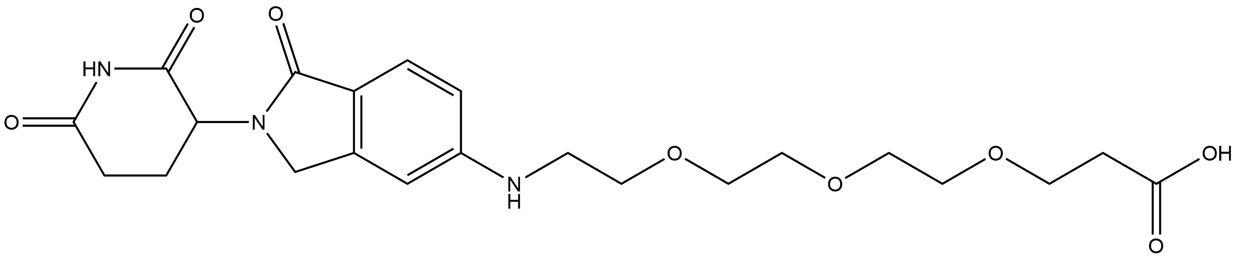 3-[2-[2-[2-[[2-(2,6-Dioxo-3-piperidinyl)-2,3-dihydro-1-oxo-1H-isoindol-5-yl]amino]ethoxy]ethoxy]ethoxy]propanoic acid Structure