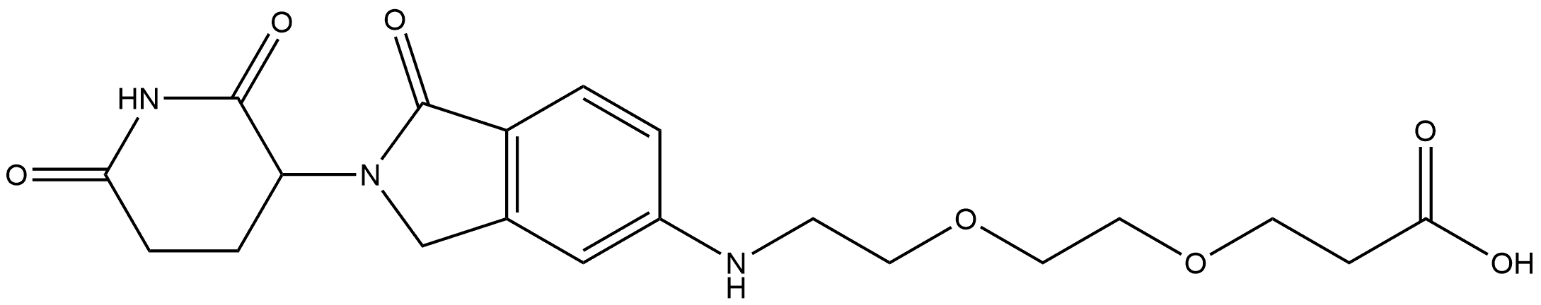 3-[2-[2-[[2-(2,6-Dioxo-3-piperidinyl)-2,3-dihydro-1-oxo-1H-isoindol-5-yl]amino]ethoxy]ethoxy]propanoic acid Structure