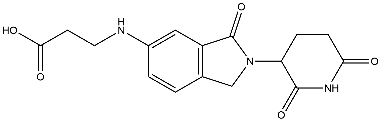 N-[2-(2,6-Dioxo-3-piperidinyl)-2,3-dihydro-3-oxo-1H-isoindol-5-yl]-β-alanine Structure