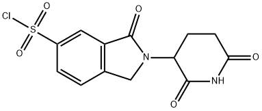 1H-Isoindole-5-sulfonyl chloride, 2-(2,6-dioxo-3-piperidinyl)-2,3-dihydro-3-oxo- Structure