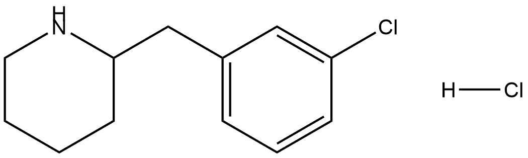 2-(3-Chlorobenzyl)piperidine hydrochloride Structure