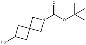 2-Azaspiro[3.3]heptane-2-carboxylic acid, 6-mercapto-, 1,1-dimethylethyl ester Structure