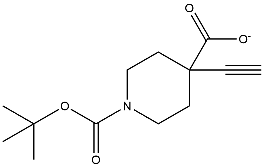 1-(1,1-Dimethylethyl) 4-ethynyl-1,4-piperidinedicarboxylate 구조식 이미지