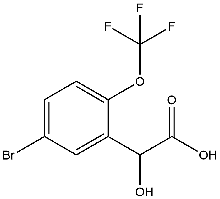 5-Bromo-α-hydroxy-2-(trifluoromethoxy)benzeneacetic acid Structure