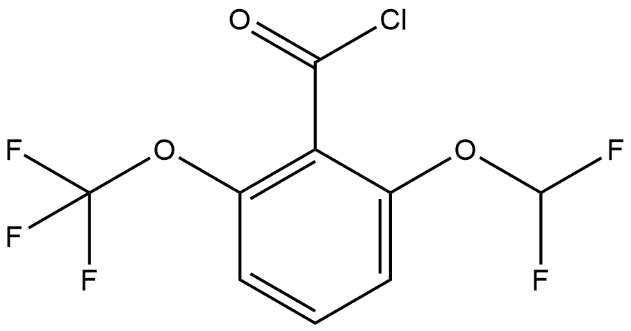 2-(Difluoromethoxy)-6-(trifluoromethoxy)benzoyl chloride Structure