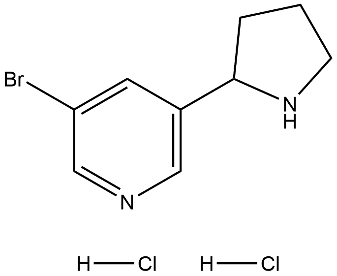 3-Bromo-5-pyrrolidin-2-yl-pyridine dihydrochloride Structure