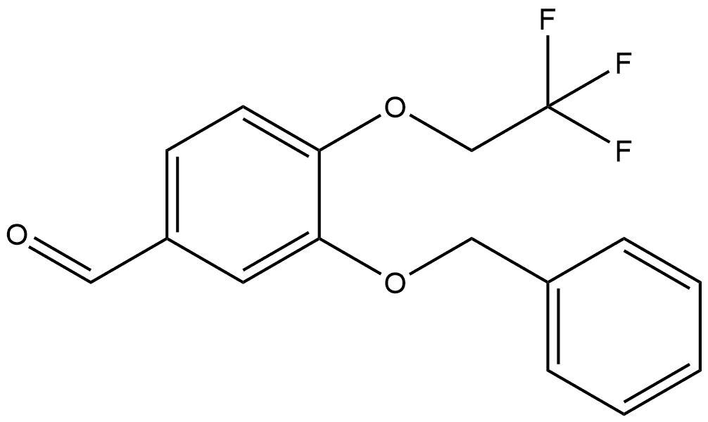 3-(Phenylmethoxy)-4-(2,2,2-trifluoroethoxy)benzaldehyde Structure