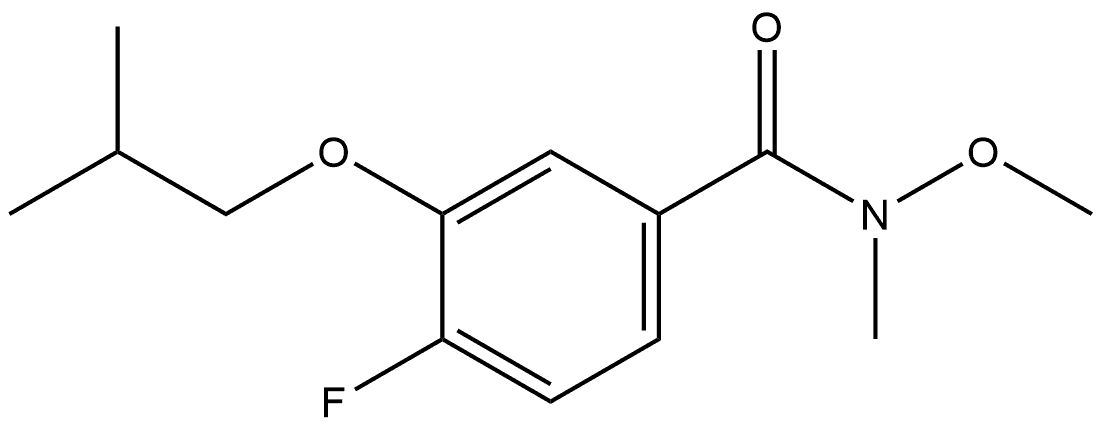 4-Fluoro-N-methoxy-N-methyl-3-(2-methylpropoxy)benzamide Structure