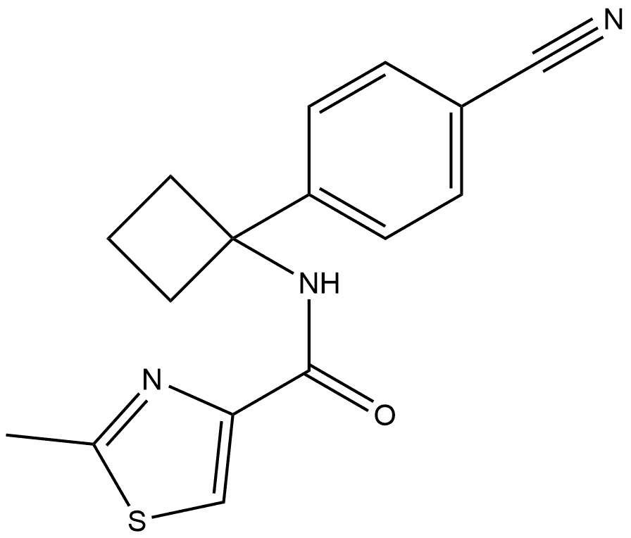 N-1-(4-Cyanophenyl)cyclobutyl-2-methyl-4-thiazolecarboxamide Structure