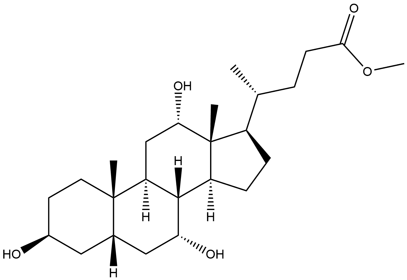 3β,7α,12α-Trihydroxy-5β-cholanic Acid Methyl Ester 구조식 이미지
