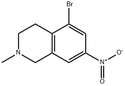 5-Bromo-1,2,3,4-tetrahydro-2-methyl-7-nitroisoquinoline Structure