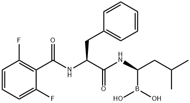 Boronic acid, B-[(1R)-1-[[(2S)-2-[(2,6-difluorobenzoyl)amino]-1-oxo-3-phenylpropyl]amino]-3-methylbutyl]- Structure