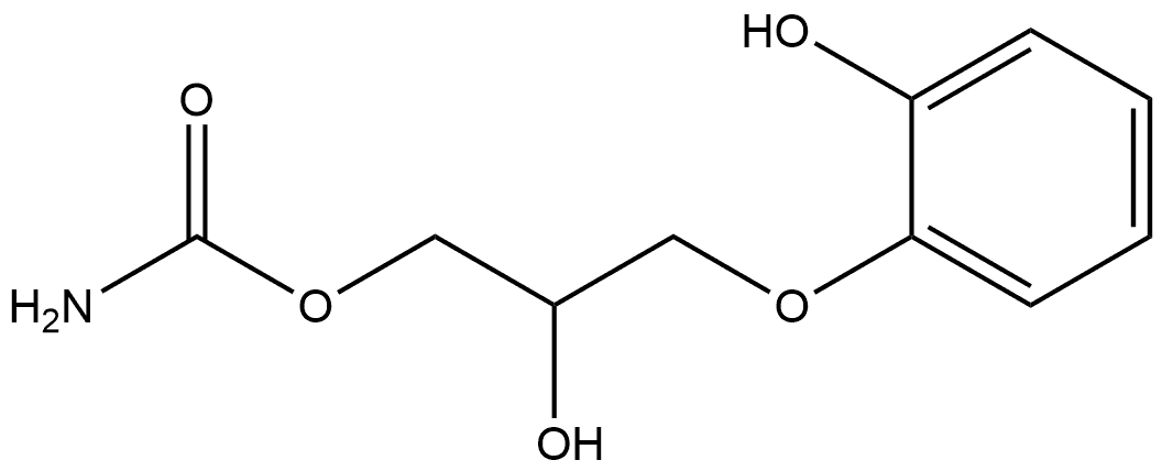 1,2-Propanediol, 3-(2-hydroxyphenoxy)-, 1-carbamate Structure