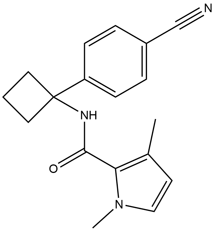 N-1-(4-Cyanophenyl)cyclobutyl-1,3-dimethyl-1H-pyrrole-2-carboxamide Structure