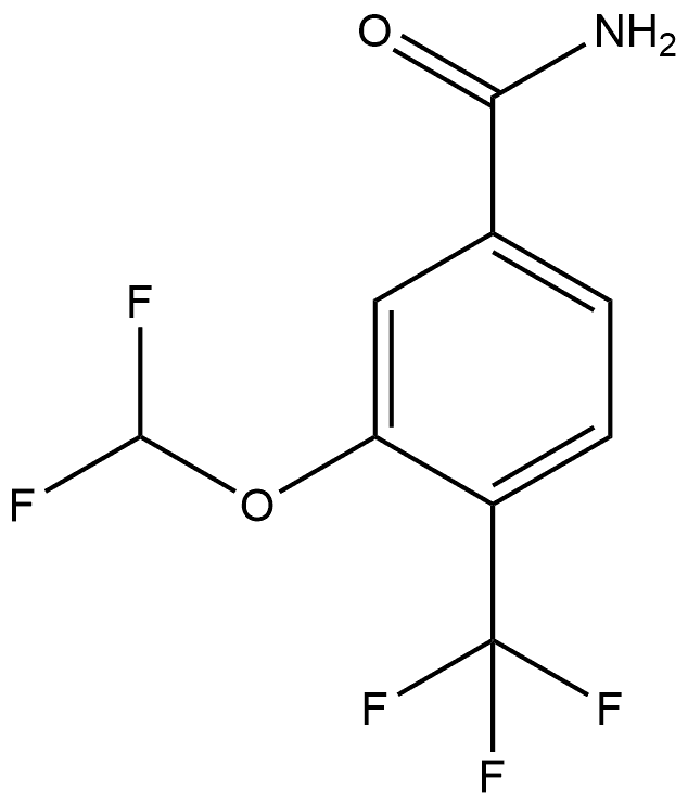 3-(Difluoromethoxy)-4-(trifluoromethyl)benzamide Structure