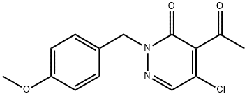 4-Acetyl-5-chloro-2-(4-methoxybenzyl)pyridazin-3(2H)-one Structure