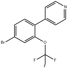 Pyridine, 4-[4-bromo-2-(trifluoromethoxy)phenyl]- Structure