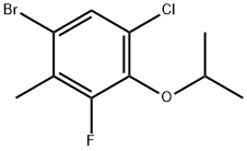 Benzene, 1-bromo-5-chloro-3-fluoro-2-methyl-4-(1-methylethoxy)- Structure