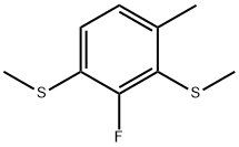 Benzene, 2-fluoro-4-methyl-1,3-bis(methylthio)- Structure