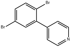 Pyridine, 4-(2,5-dibromophenyl)- Structure