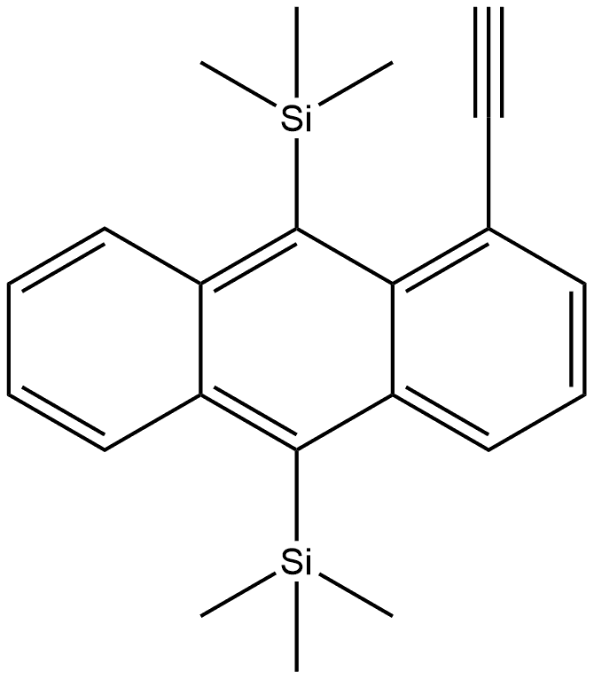 (1-Ethynylanthracene-9,10-diyl)bis(trimethylsilane) Structure