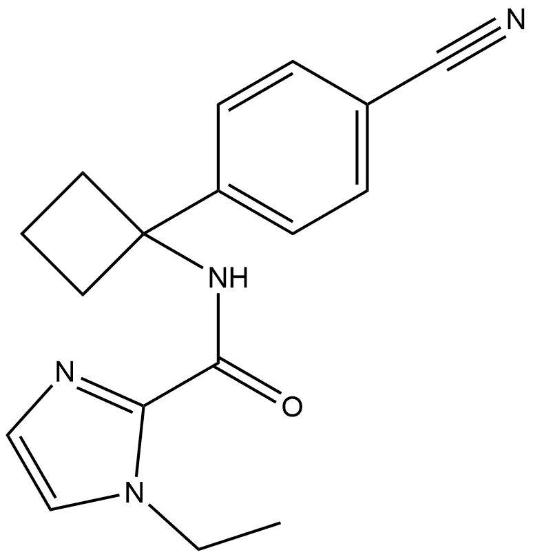 N-1-(4-Cyanophenyl)cyclobutyl-1-ethyl-1H-imidazole-2-carboxamide Structure