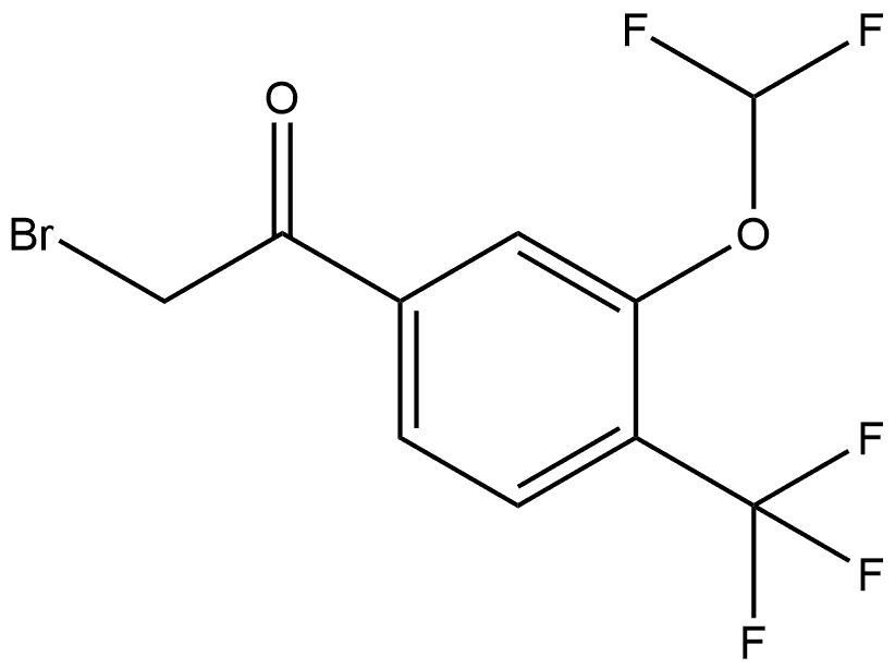 2-Bromo-1-[3-(difluoromethoxy)-4-(trifluoromethyl)phenyl]ethanone Structure