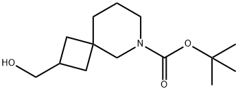 6-Azaspiro[3.5]nonane-6-carboxylic acid, 2-(hydroxymethyl)-, 1,1-dimethylethyl ester 구조식 이미지