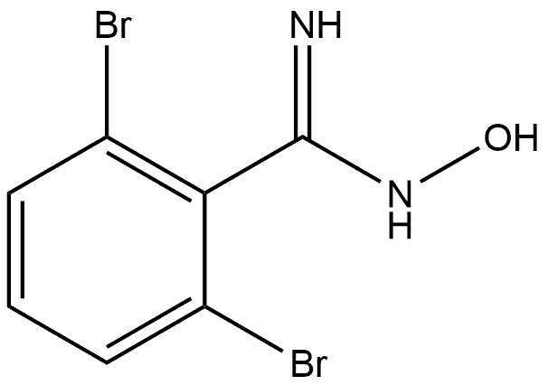 2,6-Dibromo-N-hydroxybenzenecarboximidamide Structure