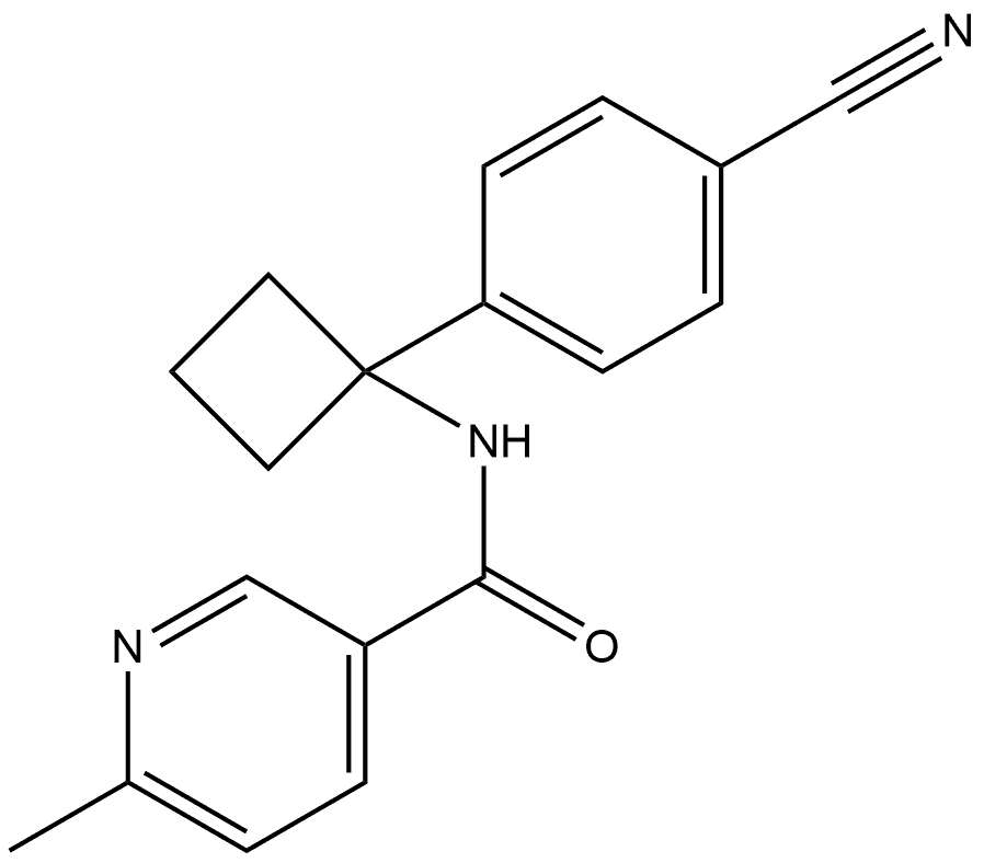 N-1-(4-Cyanophenyl)cyclobutyl-6-methyl-3-pyridinecarboxamide Structure