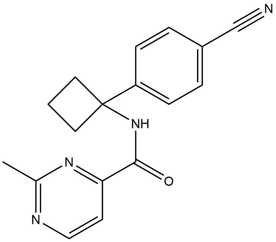 N-1-(4-Cyanophenyl)cyclobutyl-2-methyl-4-pyrimidinecarboxamide Structure