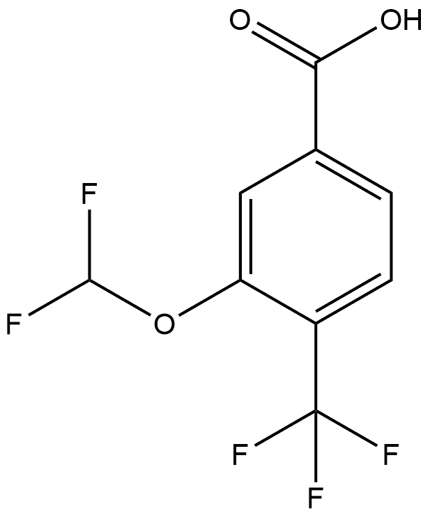 3-(difluoromethoxy)-4-(trifluoromethyl)benzoic acid Structure