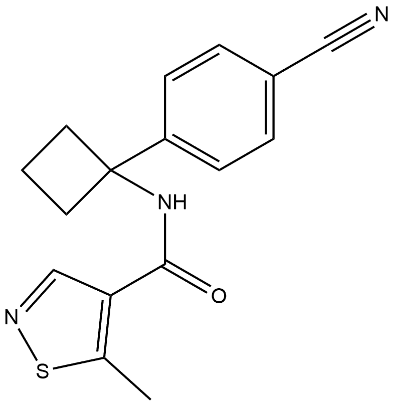 N-1-(4-Cyanophenyl)cyclobutyl-5-methyl-4-isothiazolecarboxamide Structure