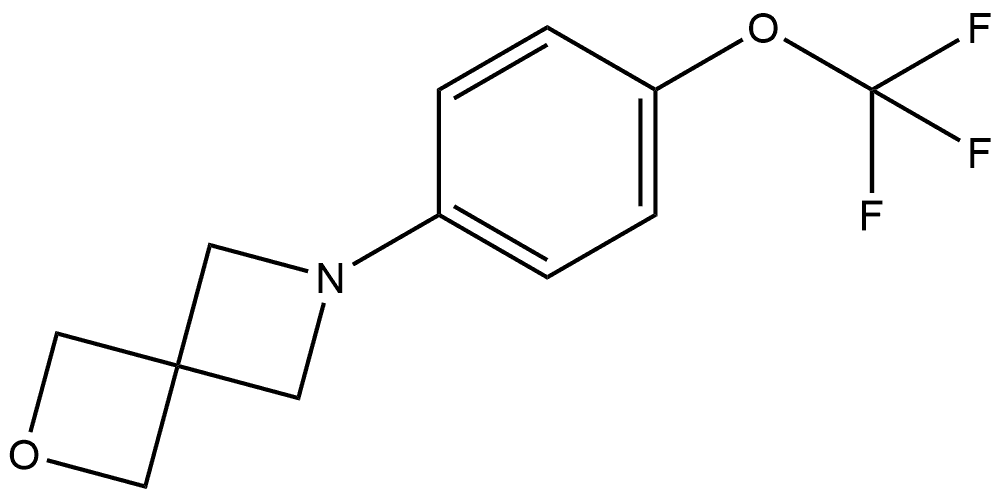 6-[4-(Trifluoromethoxy)phenyl]-2-oxa-6-azaspiro[3.3]heptane Structure